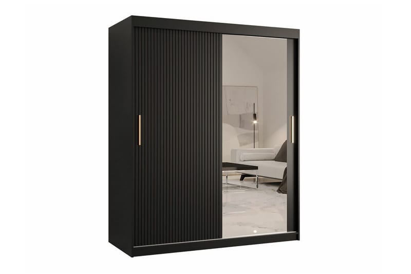 Vaatekaappi peilillä Dunvegan, Musta