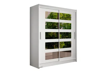 Vaatekaappi Presto 150 cm liukuovet Osittainen Peili