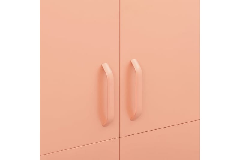 Vaatekaappi pinkki 90x50x180 cm teräs - Säilytys - Vaatesäilytys - Vaatekaappi