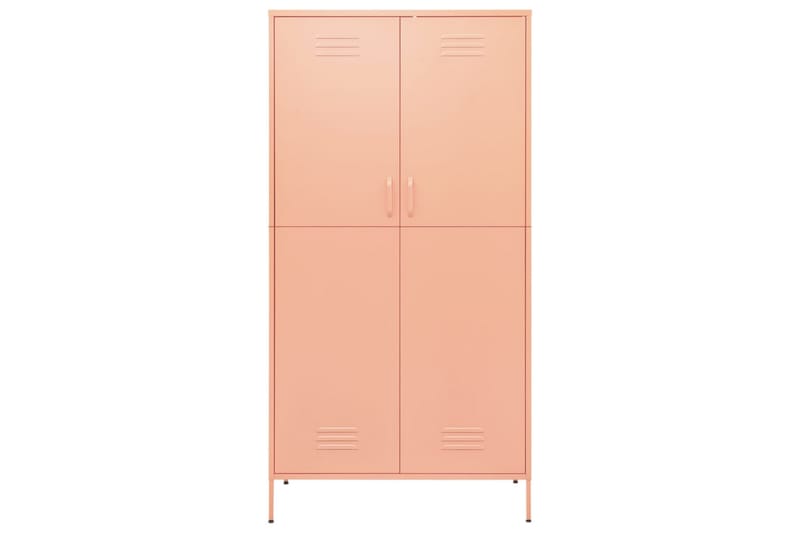 Vaatekaappi pinkki 90x50x180 cm teräs - Säilytys - Vaatesäilytys - Vaatekaappi