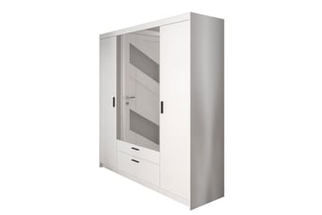 Vaatekaappi Peilillä Sveaborg 53x190x176,3 cm - Valkoinen - Säilytys - Vaatesäilytys - Vaatekaappi