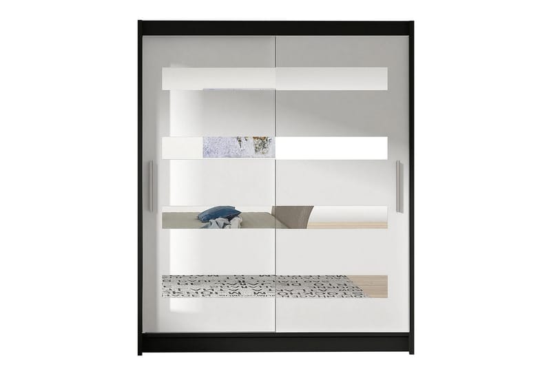 Vaatekaappi Presto 58x150 cm - Musta/Valkoinen - Säilytys - Vaatesäilytys - Vaatekaappi
