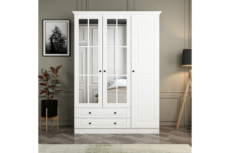 Vaatekaappi peilillä Goianira, Valkoinen