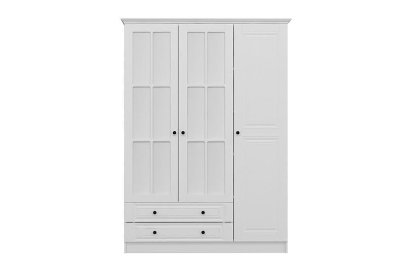 Vaatekaappi peilillä Goianira - Valkoinen - Säilytys - Vaatesäilytys - Vaatekaappi