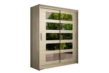 Vaatekaappi Presto 150 cm liukuovet Osittainen Peili