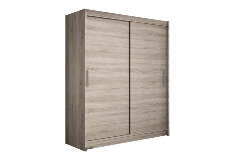 Vaatekaappi Presto 150 cm Liukuovet - Vaalea Tammi - Säilytys - Vaatesäilytys - Vaatekaappi