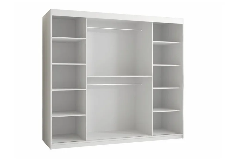 Vaatekaappi peilillä Dunvegan - Musta - Säilytys - Vaatesäilytys - Vaatekaappi