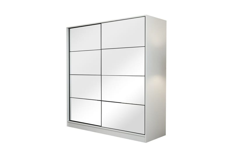 Vaatekaappi peilillä Cambrian - Valkoinen - S äilytys - Vaatesäilytys - Vaatekaappi