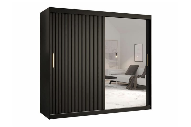 Vaatekaappi peilillä Dunvegan, Musta