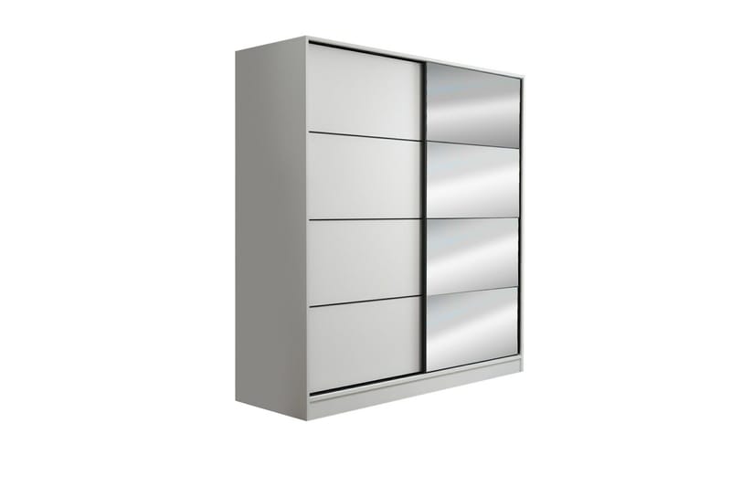 Vaatekaappi peilillä Cambrian - Valkoinen - S äilytys - Vaatesäilytys - Vaatekaappi