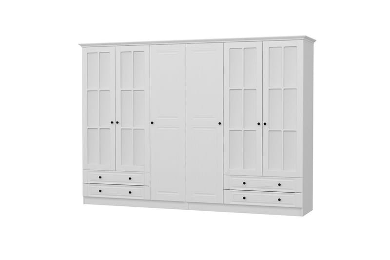 Vaatekaappi peilillä Cambrian - Valkoinen - Säilytys - Vaatesäilytys - Vaatekaappi