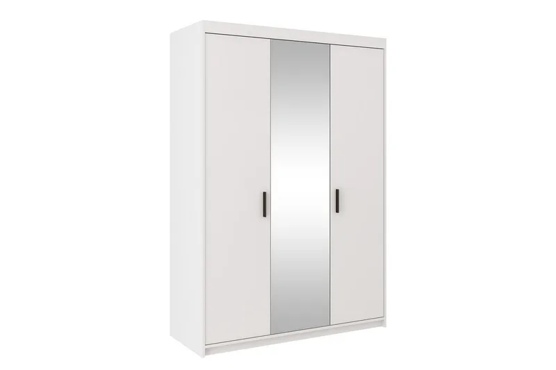 Vaatekaappi peilillä Falcioni 133 cm, Valkoinen