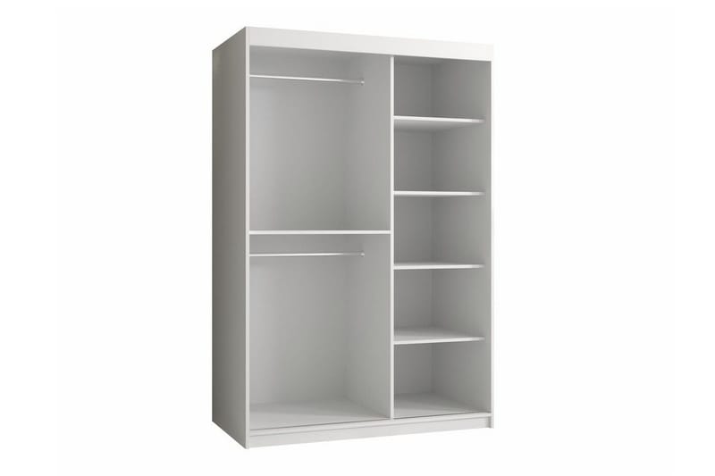 Vaatekaappi peilillä Dunvegan - Musta - Säilytys - Vaatesäilytys - Vaatekaappi