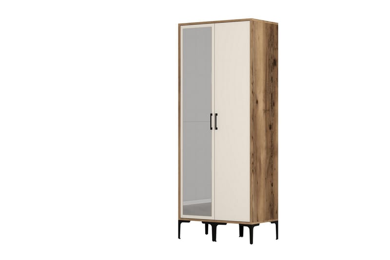 Vaatekaappi peilillä Goianira - Kerma - Säilytys - Vaatesäilytys - Vaatekaappi