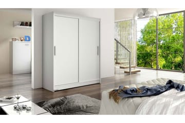 Vaatekaappi Presto 150 cm Liukuovet - Valkoinen - Säilytys - Vaatesäilytys - Vaatekaappi