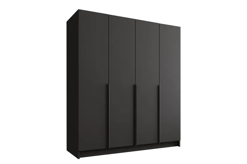 Vaatekaappi Vadstena 200 cm, Musta
