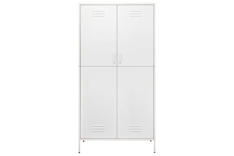 Vaatekaappi valkoinen 90x50x180 cm teräs - Säilytys - Vaatesäilytys - Vaatekaappi