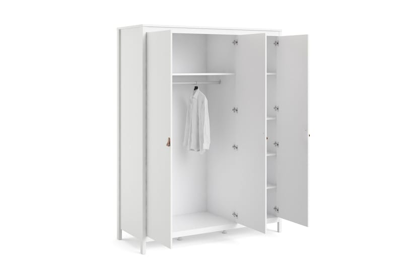 Vallvidera-vaatekaappi 58x150 cm - Valkoinen - Säilytys - Vaatesäilytys - Vaatekaappi
