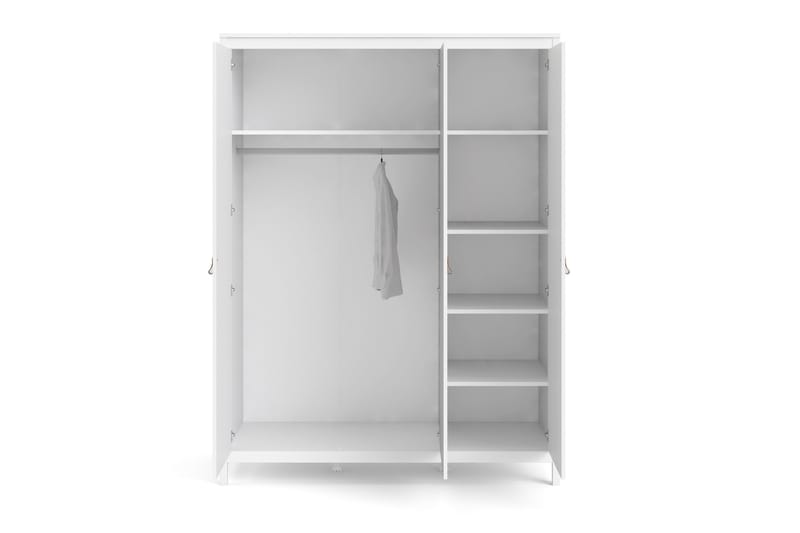 Vallvidera-vaatekaappi 58x150 cm - Valkoinen - Säilytys - Vaatesäilytys - Vaatekaappi