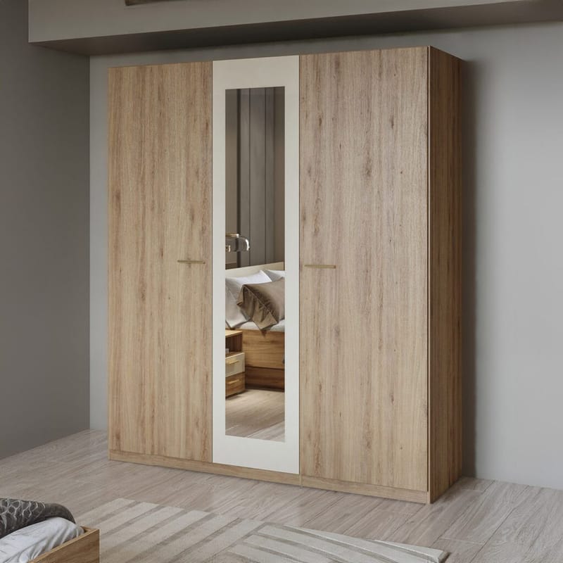 Vaatekaappi Vertina 3 ovea ja 1 peili - Säilytys - Vaatesäilytys - Vaatekaappi