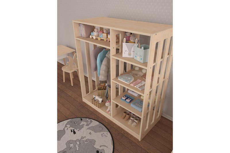 Vaatekaappi Vintor Koivupuu - Luonnollinen - Säilytys - Vaatesäilytys - Vaatekaappi