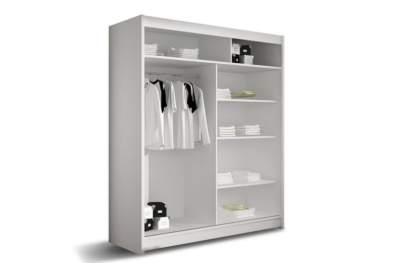 Vaatekaappi Westa 150x58x200 cm - Beige/Valkoinen - Säilytys - Vaatesäilytys - Vaatekaappi