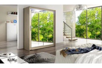 Vaatekaappi Westa 150x58x200 cm - Beige/Valkoinen - Säilytys - Vaatesäilytys - Vaatekaappi