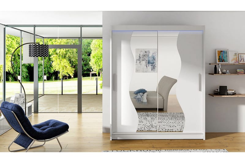 Vaatekaappi Westa 150x58x200 cm - Valkoinen - Säilytys - Vaatesäilytys - Vaatekaappi