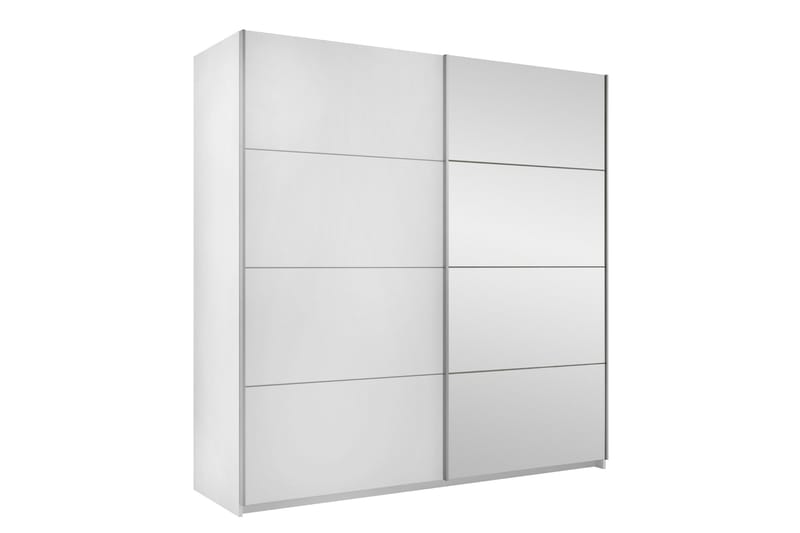 Vaatekaappi peilillä Haparanda 200 cm, Valkoinen