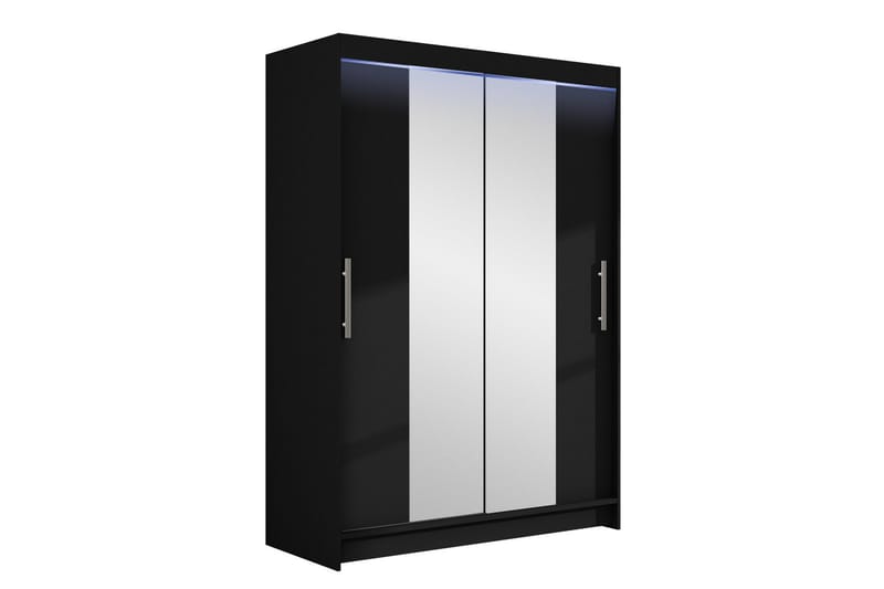 Vaatekaappi peilillä Aldo 120x200 cm, Musta