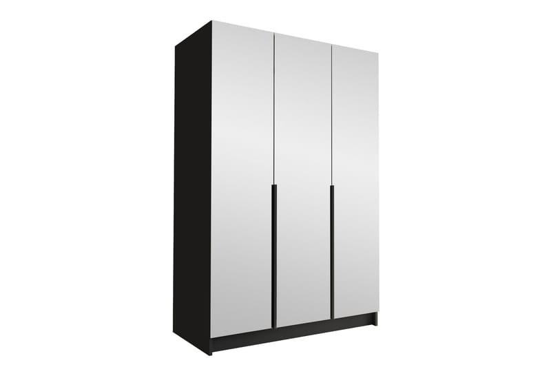 Vaatekaappi peilillä Herrljunga 150 cm, Musta