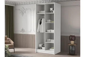 Vaatekaappi Peilillä Barriga 100 cm - Kashmir/Kulta - Säilytys - Vaatesäilytys - Vaatekaappi