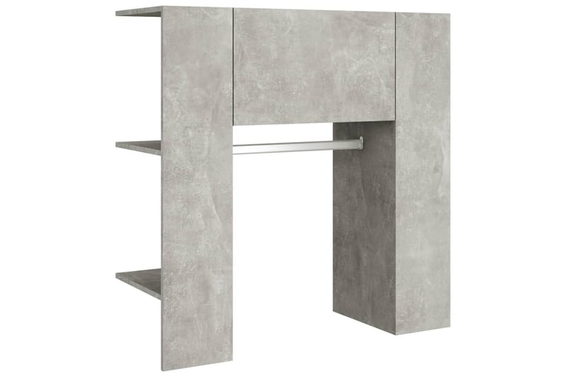 beBasic Eteisen kaappi betoninharmaa 97,5x37x99 cm tekninen puu - Harmaa - Säilytys - Vaatesäilytys - Vaatenaulakko