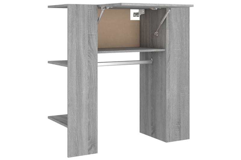 beBasic Eteisen kaappi harmaa Sonoma 97,5x37x99 cm tekninen puu - Harmaa - Säilytys - Vaatesäilytys - Vaatenaulakko
