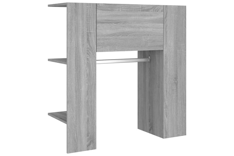 beBasic Eteisen kaappi harmaa Sonoma 97,5x37x99 cm tekninen puu - Harmaa - Säilytys - Vaatesäilytys - Vaatenaulakko