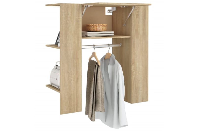 beBasic Eteisen kaappi Sonoma-tammi 97,5x37x99 cm tekninen puu - Ruskea - Säilytys - Vaatesäilytys - Vaatenaulakko