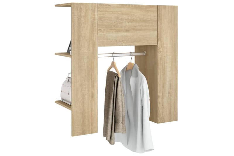 beBasic Eteisen kaappi Sonoma-tammi 97,5x37x99 cm tekninen puu - Ruskea - Säilytys - Vaatesäilytys - Vaatenaulakko