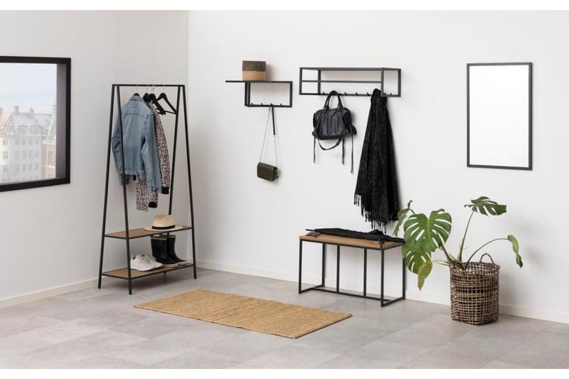 Hartsoe Naulakko 77 cm - Musta - Säilytys - Vaatesäilytys - Vaatenaulakko - Koukkunaulakot