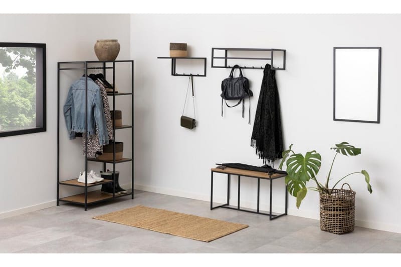 Hartsoe Naulakko 77 cm - Musta - Säilytys - Vaatesäilytys - Vaatenaulakko - Koukkunaulakot