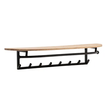 Helino seinäkiinnitteinen 100 cm seinäkiinnitteinen teollinen tyyli - Lämmin hunajanruskea ja musta - Säilytys - Vaatesäilytys - Vaatenaulakko