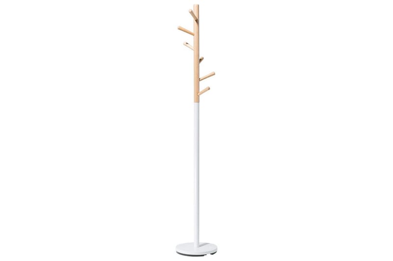 Klädhängare Beliani Aubum Svart/ljust trä White||Light colored wood, undefined