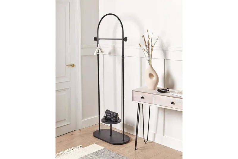 Klädhängare Beliani Hardin Black - Säilytys - Vaatesäilytys - Vaatenaulakko