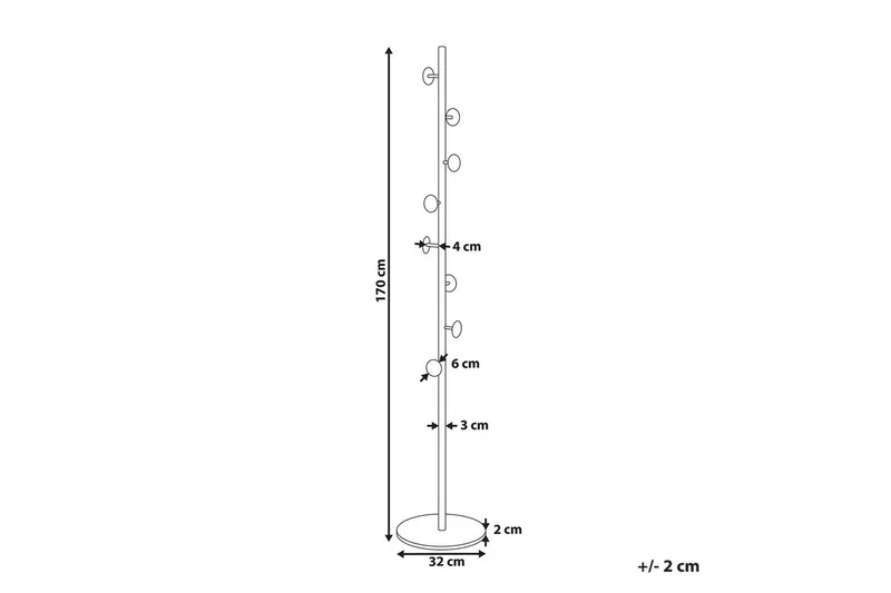 Klädhängare Beliani Notus Guld/vit Black||White - Säilytys - Vaatesäilytys - Vaatenaulakko