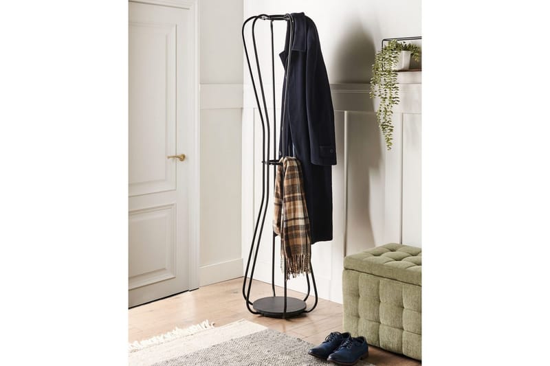 Klädhängare Beliani Ordway Silver Black - Säilytys - Vaatesäilytys - Vaatenaulakko