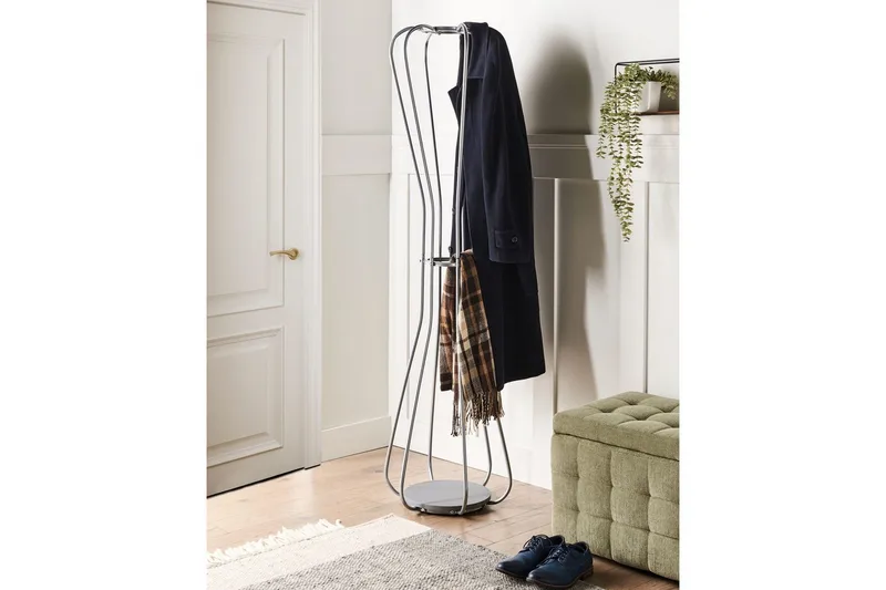 Klädhängare Beliani Ordway Silver Silver - Säilytys - Vaatesäilytys - Vaatenaulakko