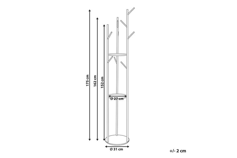 Klädhängare Beliani Raltson GOLD||White - Säilytys - Vaatesäilytys - Vaatenaulakko