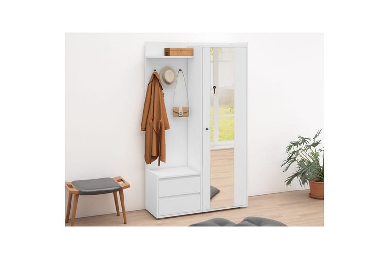 Kosmo Vaateripustin - Valkoinen - Säilytys - Vaatesäilytys - Vaatenaulakko - Koukkunaulakot