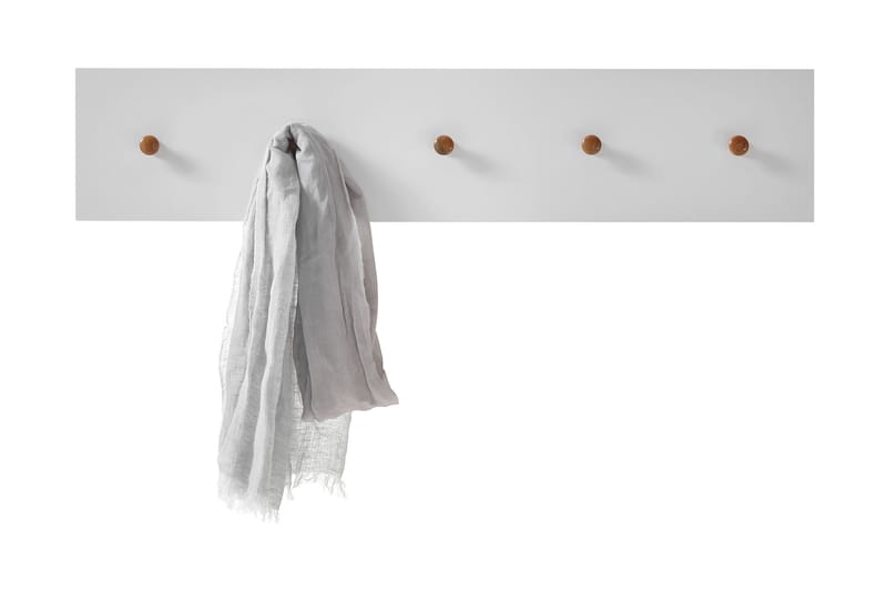 Eteispaneeli Marleny 97 cm - Valkoinen/Tammi - Säilytys - Vaatesäilytys - Vaatenaulakko - Koukkunaulakot