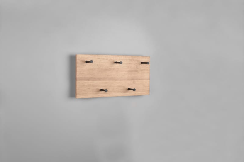 Naulakko Samantha LED-valolla 40x20 cm Puu/Musta - Mirrors and more - Säilytys - Vaatesäilytys - Vaatenaulakko - Koukkunaulakot