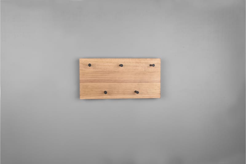 Naulakko Samantha LED-valolla 40x20 cm Puu/Musta - Mirrors and more - Säilytys - Vaatesäilytys - Vaatenaulakko - Koukkunaulakot